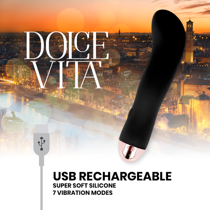 DOLCE VITA återladdningsbar vibrator Two Black