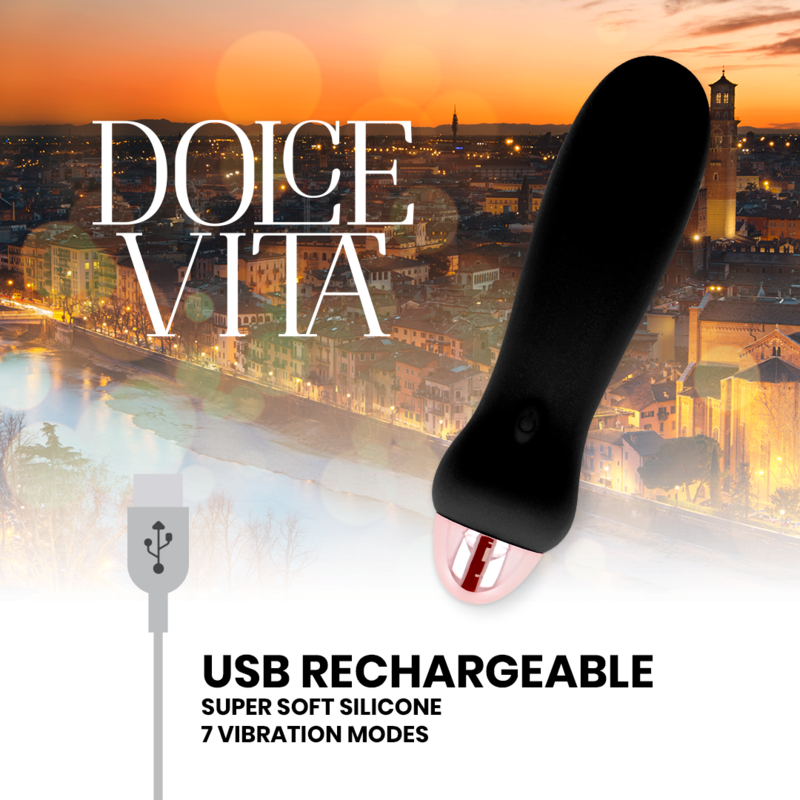 DOLCE VITA återuppladdningsbar vibrator Five svart