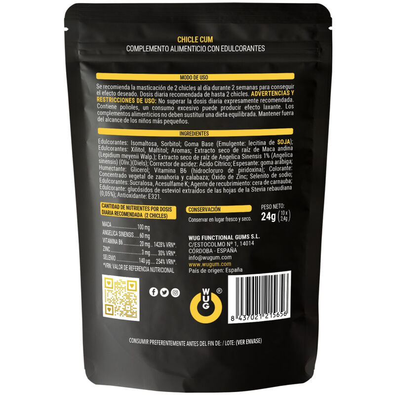 WUG SEX SENSE - CUM EJAKULATION ÖKNING GUMMIGUMMI BANANSMAK 10 ENHETER