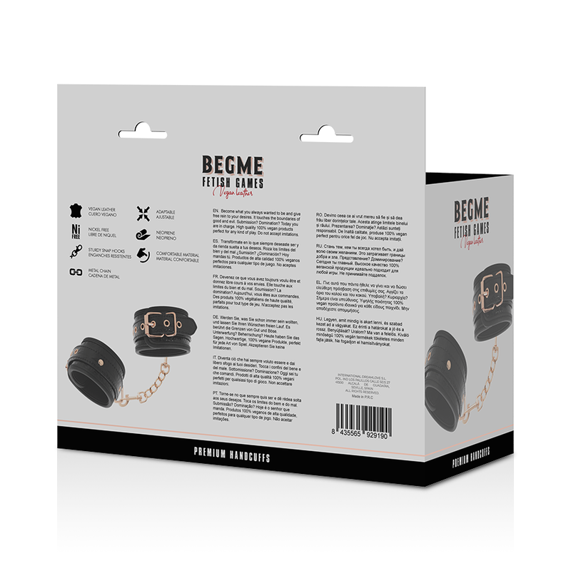 BEGME - BLACK EDITION PREMIUM HANDCUFFS MED NEOPREN FODER