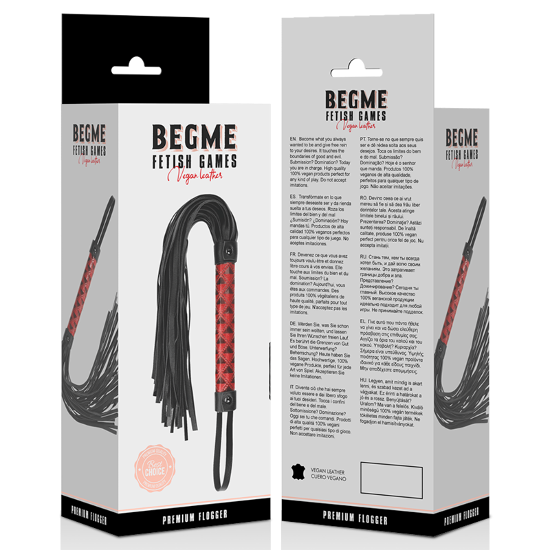 BEGME - RÖD EDITION VEGANSK LÄDER FLOGGER