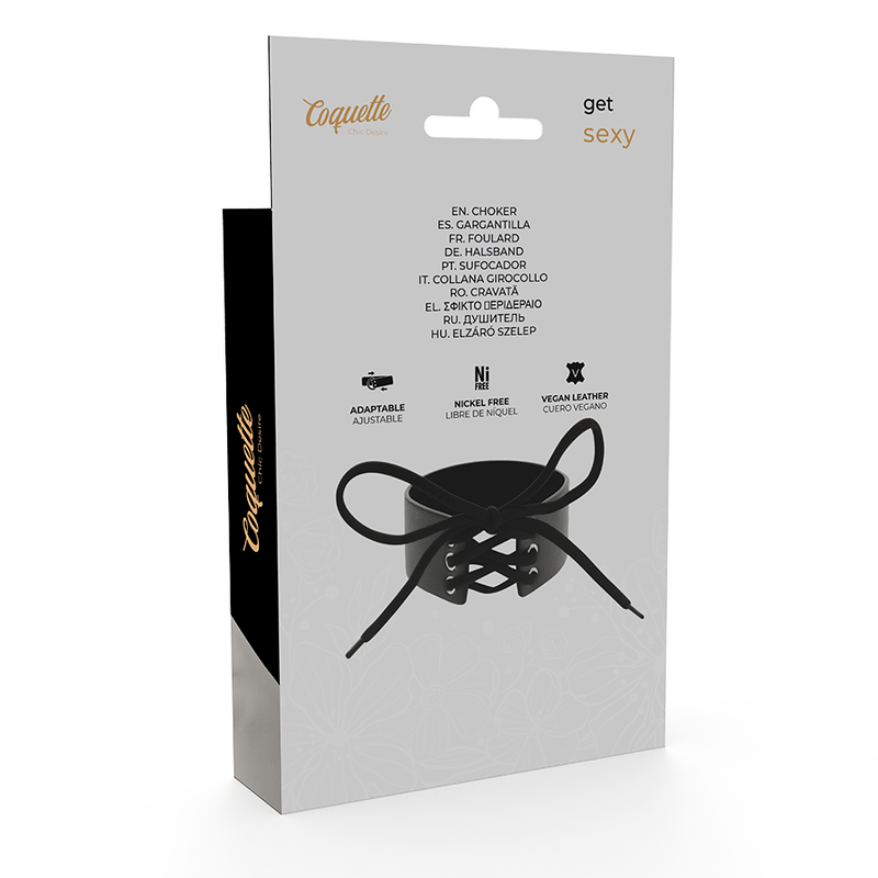 Coquette Chic Desire veganskt läderhalsband