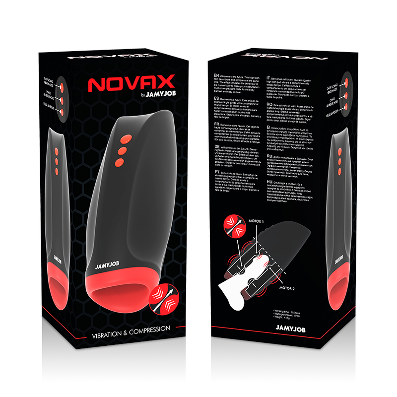 JAMYJOB - NOVAX MASTURBATOR MED VIBRATION OCH KOMPRESSIONSFUNKTION