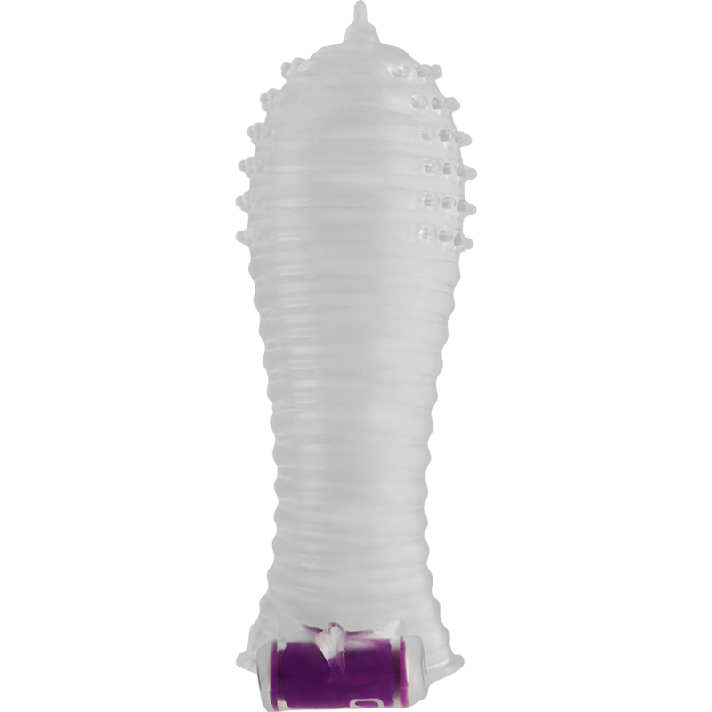 OHMAMA - Texturerad penisfoder med vibrerande bullet