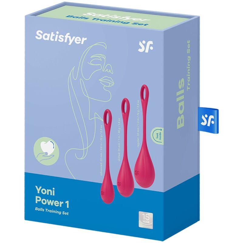 SATISFYER - YONI POWER 1 TRÄNINGSET RÖD