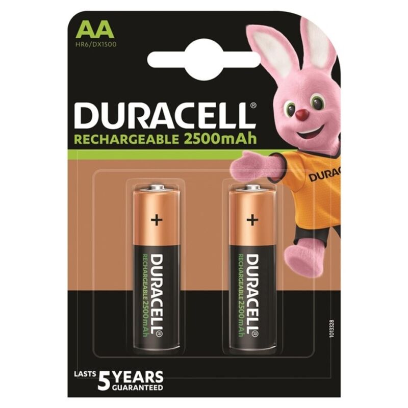 DURACELL laddningsbart batteri HR6 AA 2500mAh 2 enheter