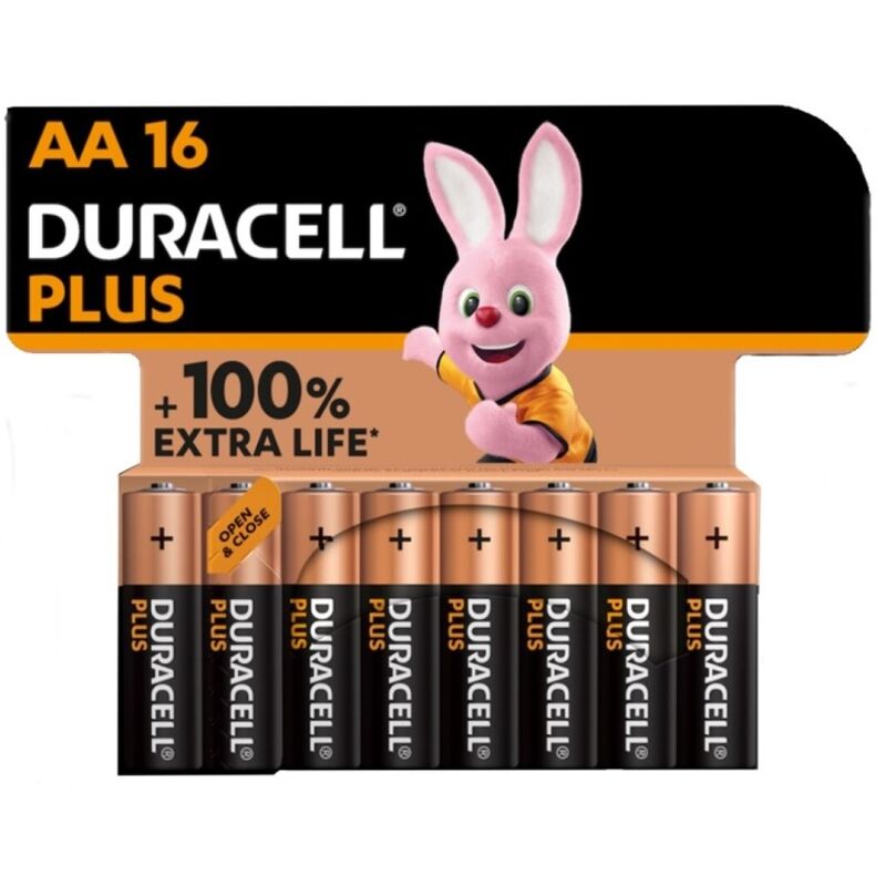DURACELL AA LR6 alkaliskt batteri 16-pack