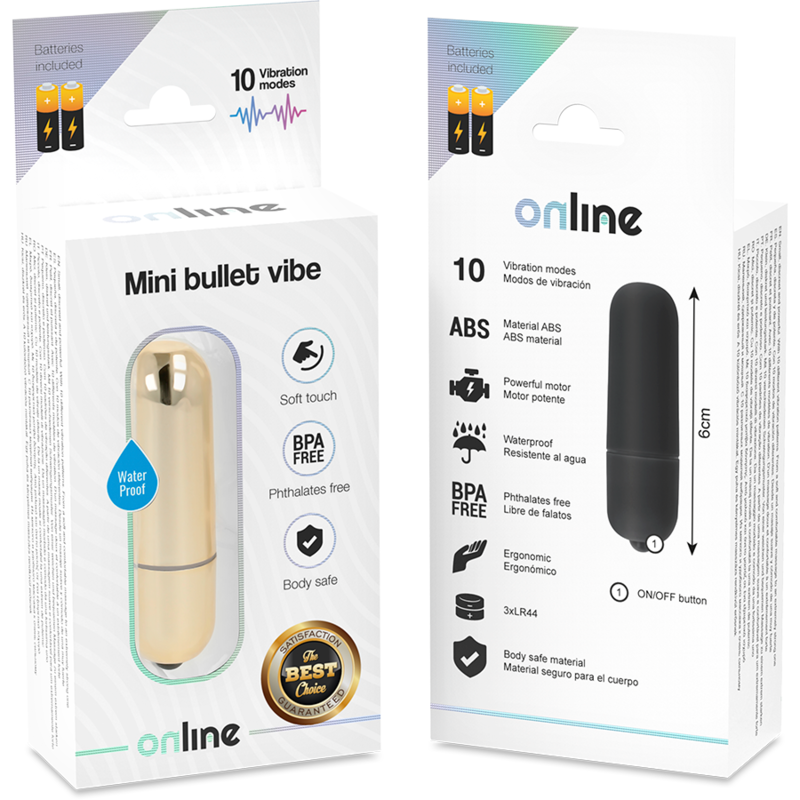 ONLINE - MINI BULLET VIBE GULD