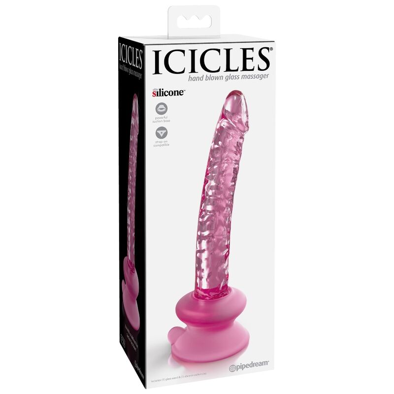 ICICLES N. 86 glasdildo med sugningskoppsbas