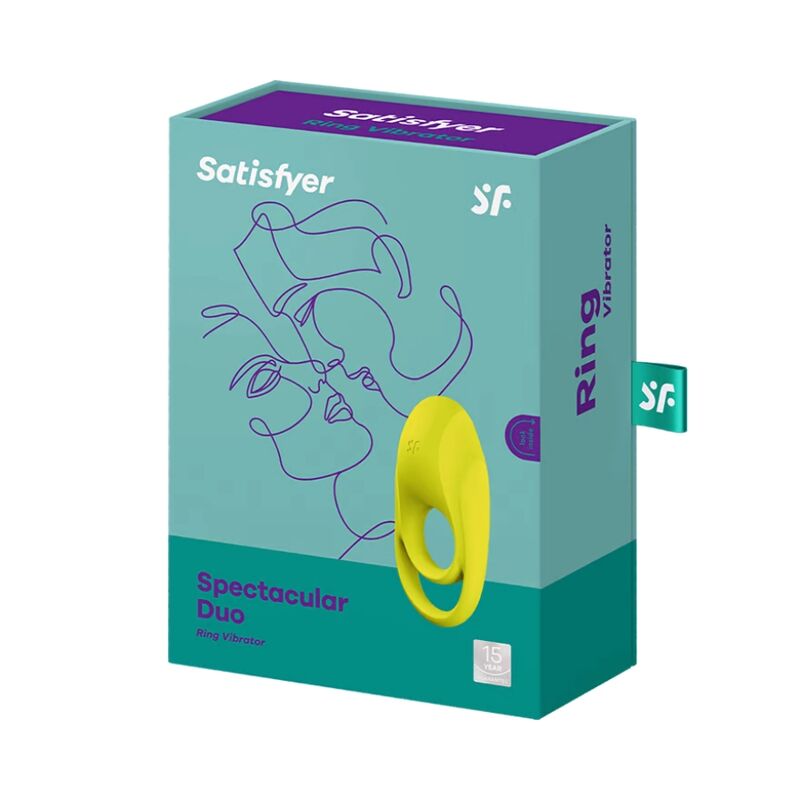 Satisfyer Spectacular Duo ring vibrator i gul färg