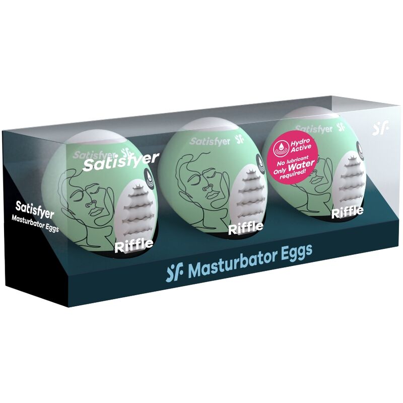 SATISFYER - 3 Masturbatorägg Riffle