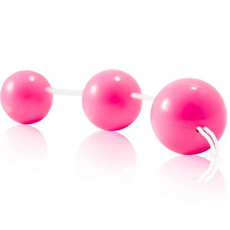 BAILE Strip Pink Anal Balls ABS, set med 3 mjuka bollar