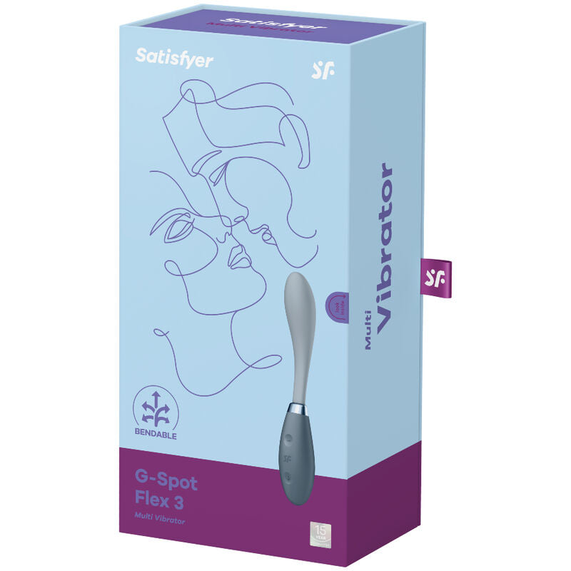 SATISFYER - G-SPOT FLEX 3 MULTI VIBRATOR GRÅ