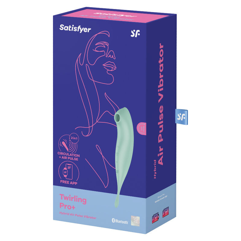 SATISFYER - TWIRLING PRO+ AIR PULSE STIMULATOR & VIBRATOR APP GRÖN