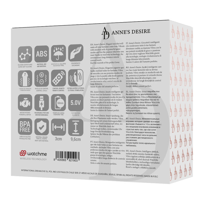 ANNE'S DESIRE PANTY PLEASURE TECNOLOG A WATCHME BLACK