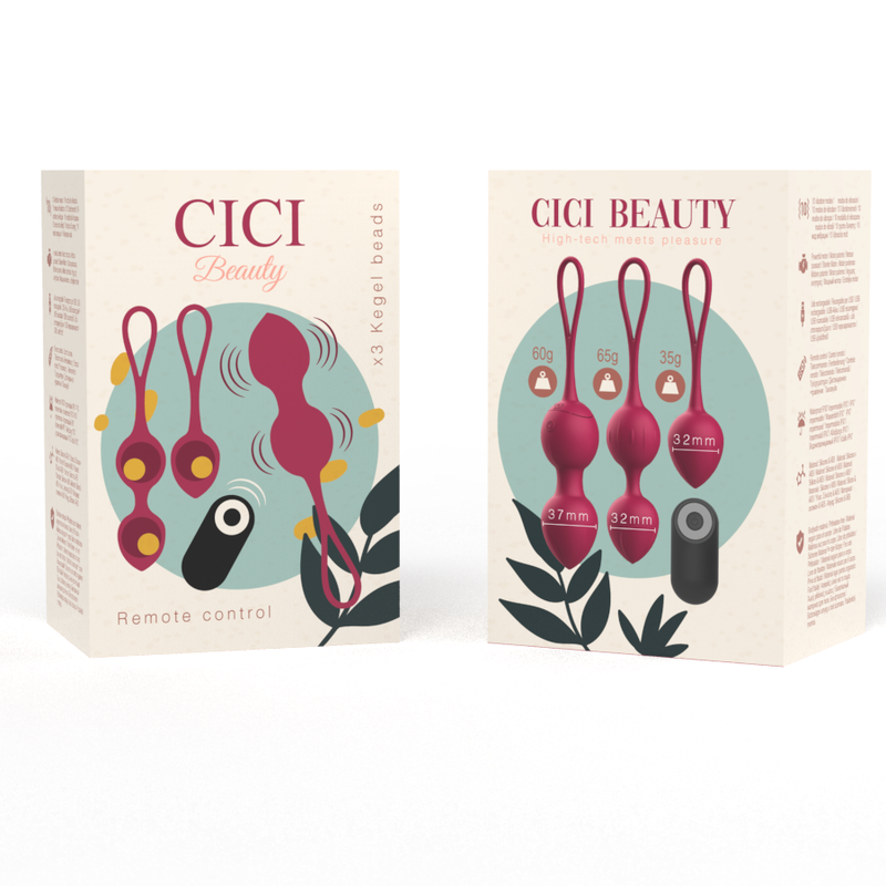 CICI BEAUTY Premium silikon vibrerande kegelkulor med fjärrkontroll