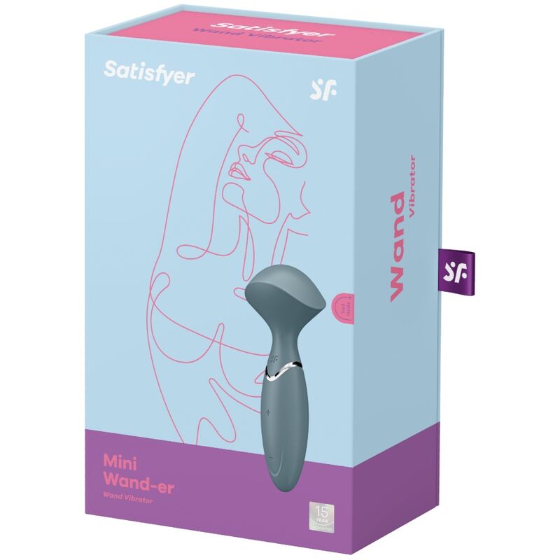 Mini Wand-er Grey, kompakt wand vibrator