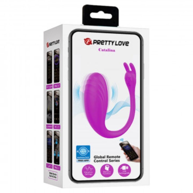 Pretty Love Catalina Massager med appkontroll i lila