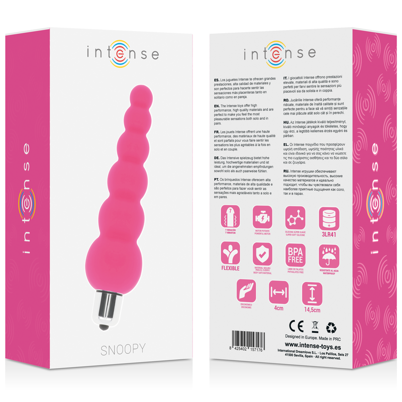 INTENSE Snoopy 7 hastigheter silikon leksak i rosa