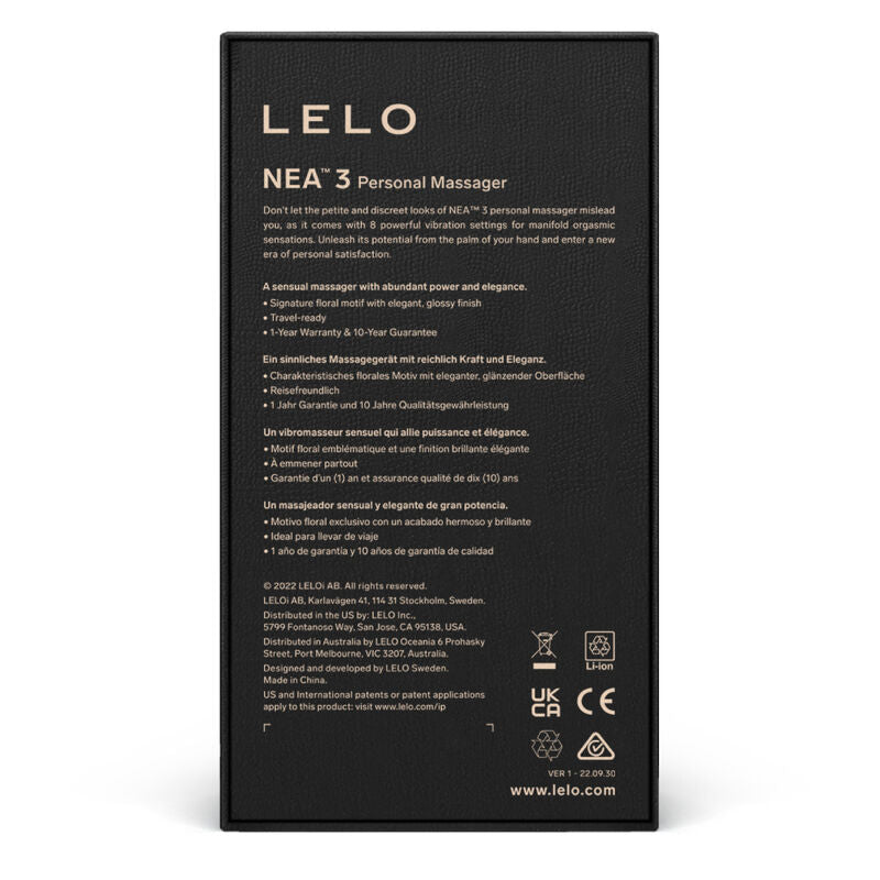 LELO NEA 3 personlig massageapparat svart