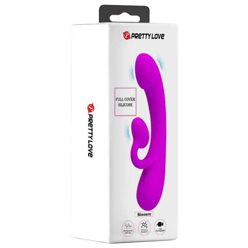 PRETTY LOVE - SINCERE SILICONE KLITORAL VIBRATOR OCH SUKARE LILA