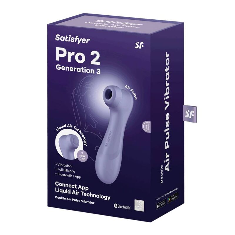 Satisfyer Pro 2 Generation 3 i lila med Bluetooth och app