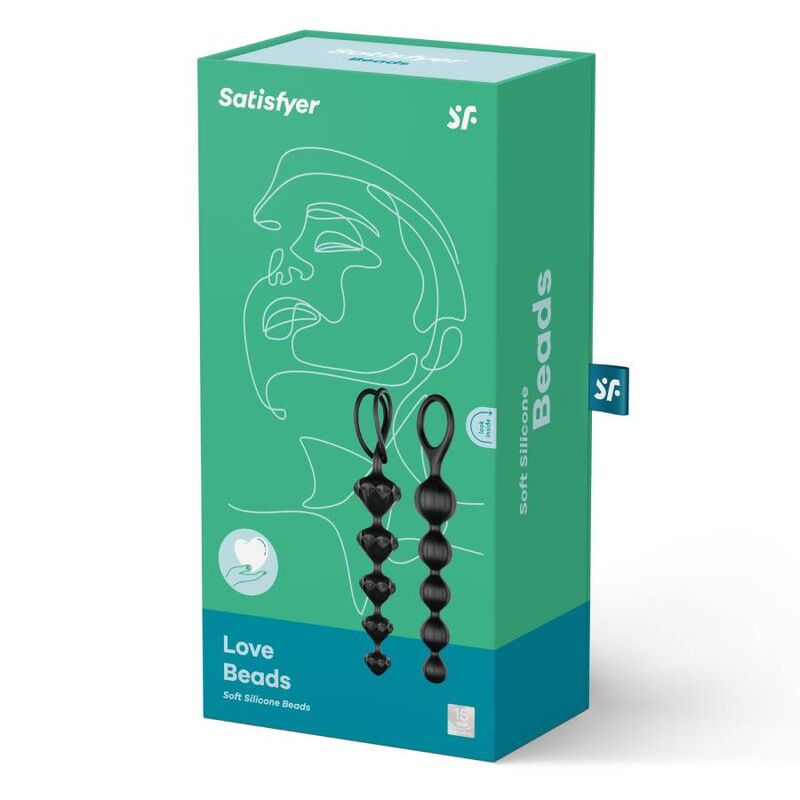 Satisfyer Love Beads Black - anal kulor för nybörjare