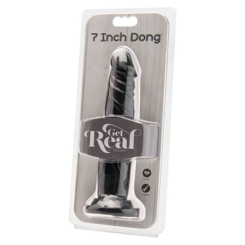 Get Real Dong 18 cm svart, realistisk sexleksak