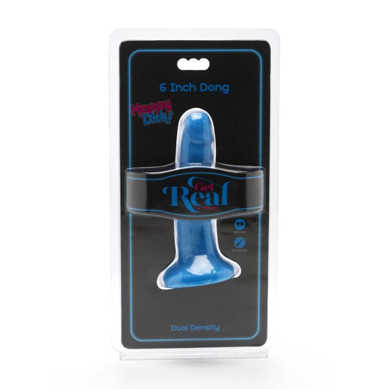GET REAL - HAPPY DICKS DONG 12 CM BLÅ