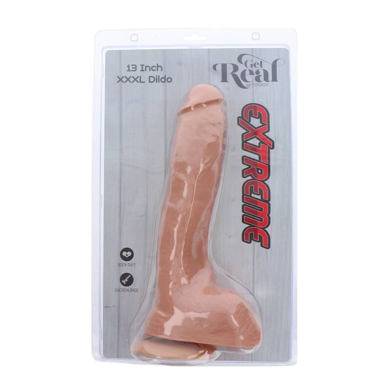 Extreme XXXL Dildo 34 cm i ljus hudton