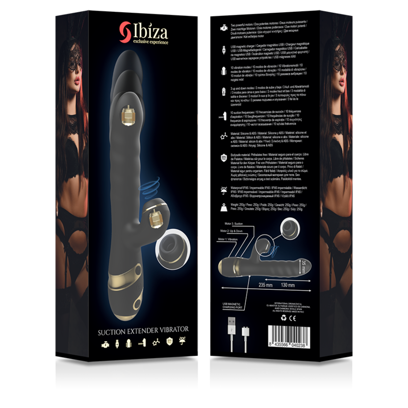 IBIZA Up & Down Vibrator med klitorissug