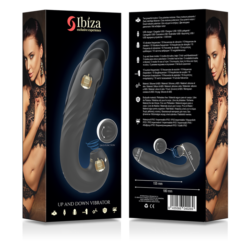 IBIZA - CLIP UP & DOWN + VIBRATOR + KLITORIS SUKTION