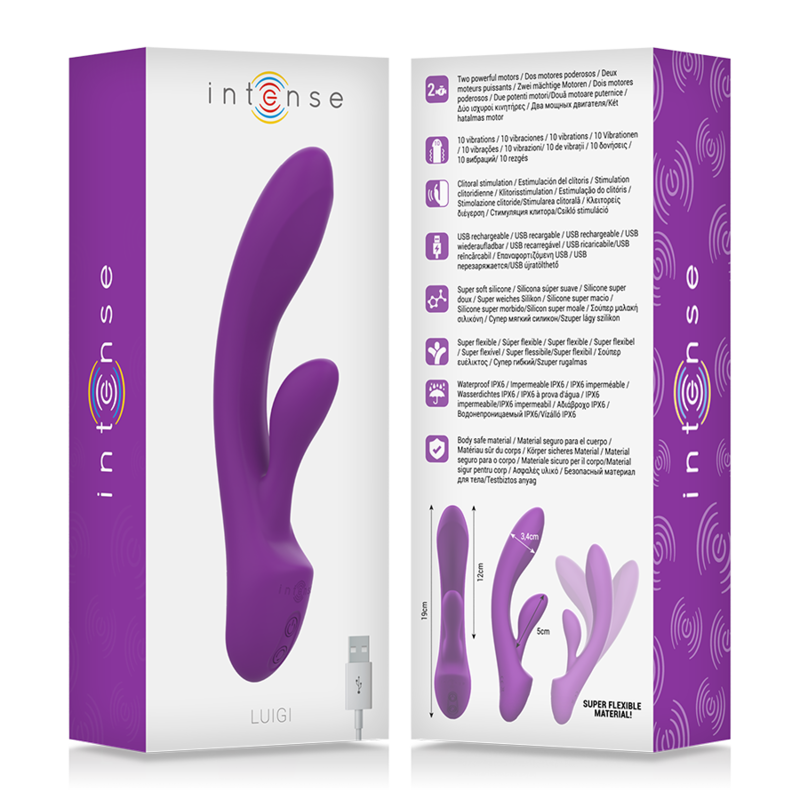 Intense Luigi Rabbit Vibrator i lila flytande silikon