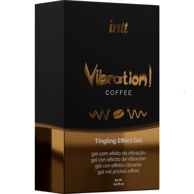 INTT - Kraftfullt intimt stimulerande flytande vibratorgelé kaffe 15 ml