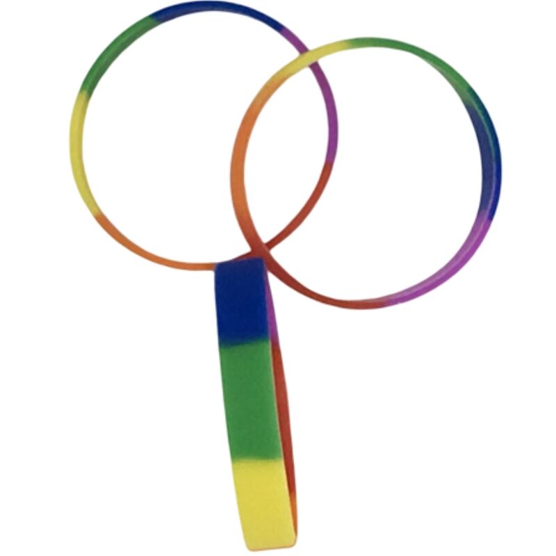 PRIDE - Silikonarmband med LGBT-flagga