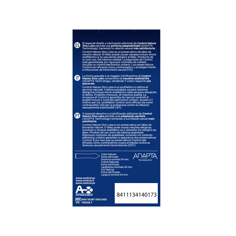 CONTROL - ADAPTA NATURE EXTRALUBE KONDOMER 12 ST