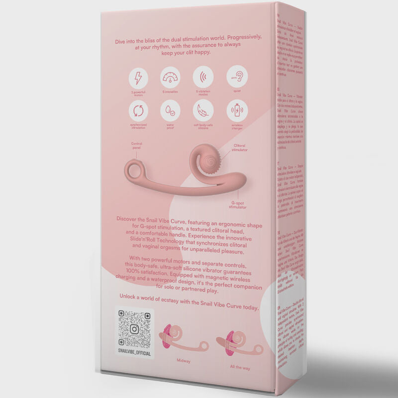 Snail Vibe Curve vibrator i färgen peach
