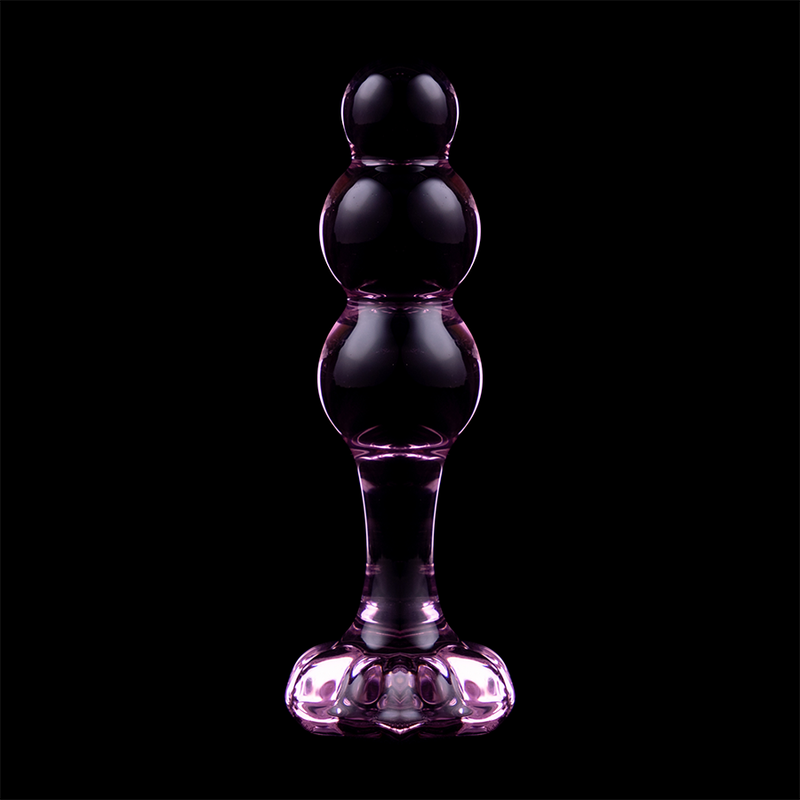 NEBULA SERIES BY IBIZA analplugg i rosa borosilikatglas 10.5 cm