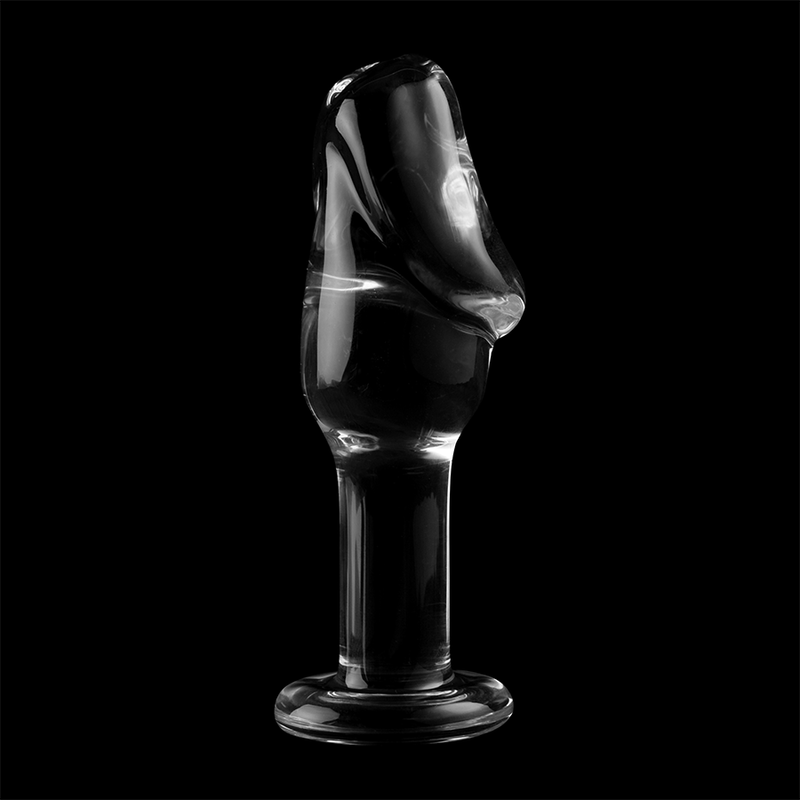 NEBULA SERIES BY IBIZA - MODEL 6 ANAL PLUG BOROSILICATE GLASS CLEAR 12,5 CM -O- 4 CM