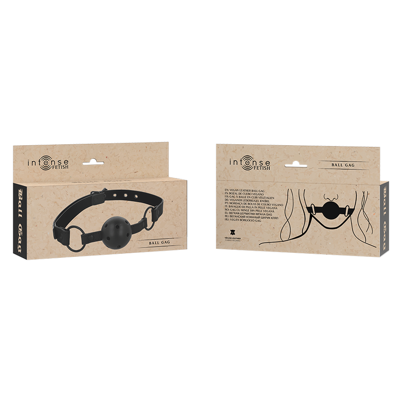 INTENSE - FETISH VEGANSK LÄDER BALL GAG