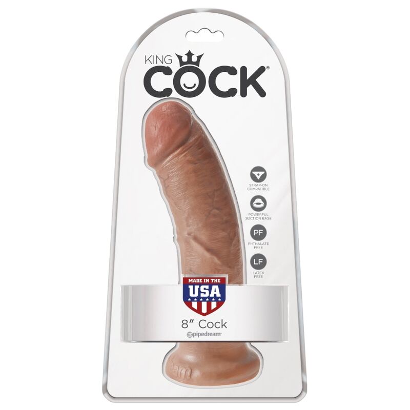 KING COCK - REALISTISK PENIS 19.5 CM KARAMELL