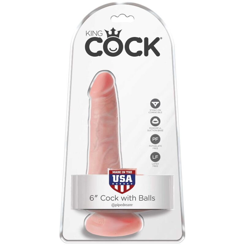 KING COCK - REALISTISK PENIS MED BOLLAR 13.5 CM LÄTT