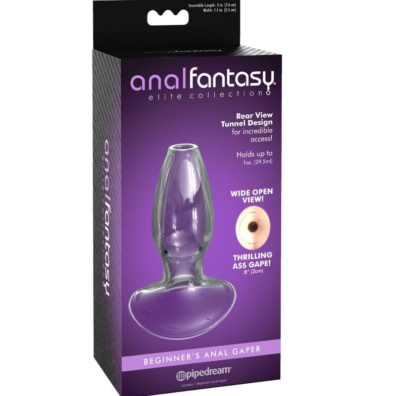 ANAL FANTASY ELITE COLLECTION - ANAL GAPER DILATOR FÖR NYBÖRJARE CRYSTAL SIZE S