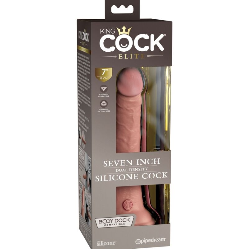 KING COCK - ELITE REALISTISK SILIKONDILDO 17.8 CM