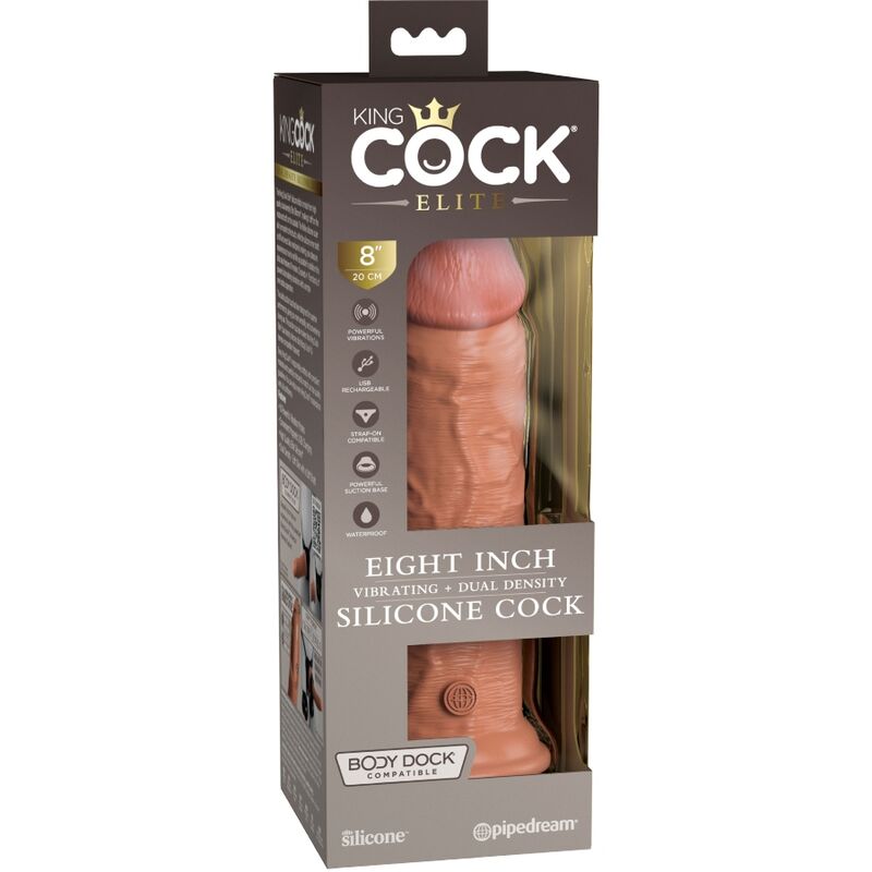 KING COCK Elite realistisk dildo 20,3 cm karamell