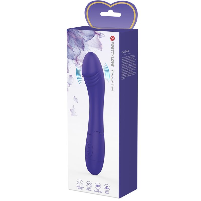 PRETTY LOVE Elemental Youth Violet Vibrator Dildo