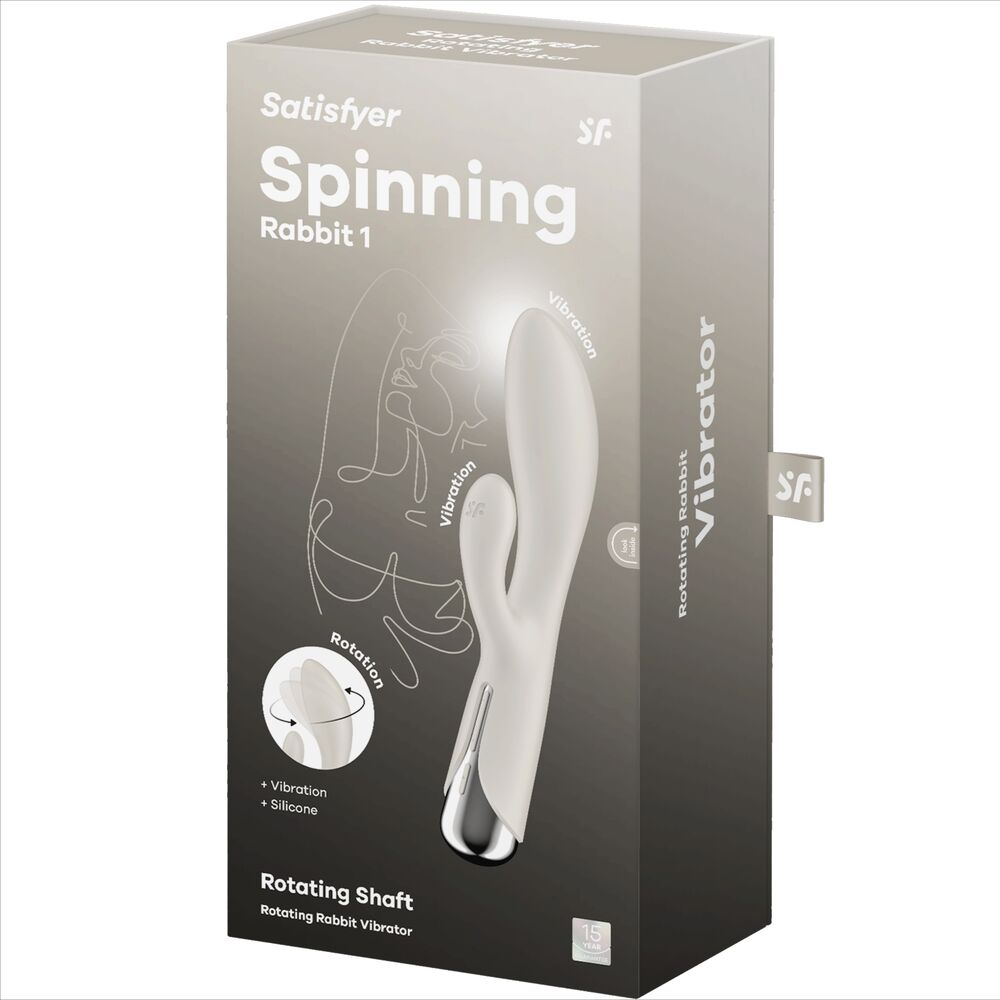 SATISFYER - SPINNING RABBIT 1 KLITORIS OCH G-PUNKT STIMULATION BEIGE