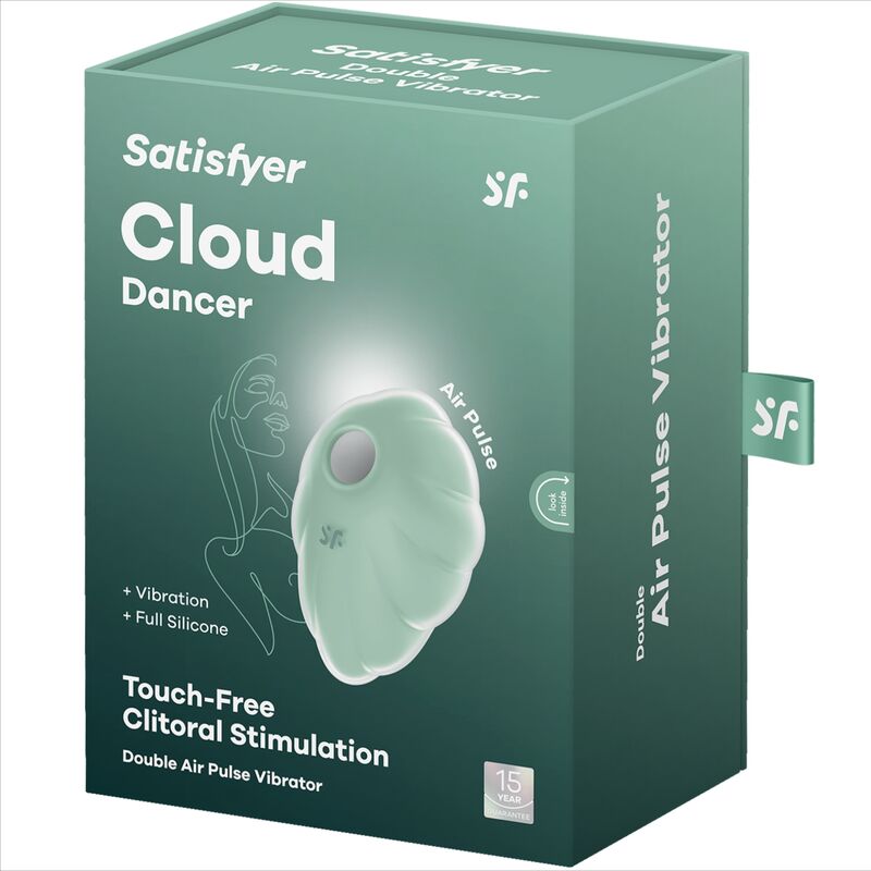 SATISFYER - CLOUD DANCER GRÖN AIR PULSE VIBRATOR