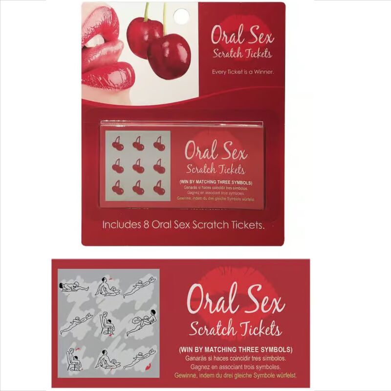 KHEPER GAMES - ORAL SEX SCRATCH AND WIN skrapbiljetter