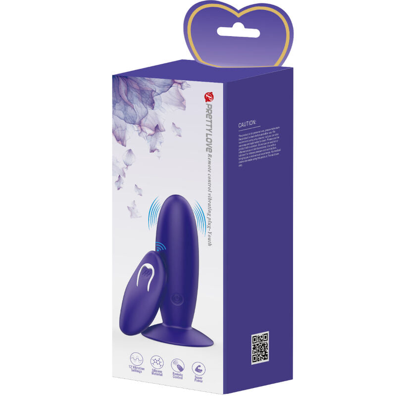PRETTY LOVE Youth Plug anal vibrator med fjärrkontroll i lila